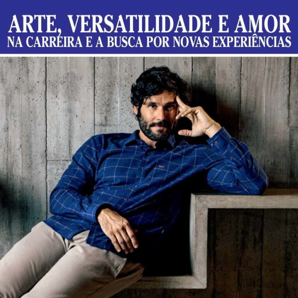 Dudu Azevedo veste camisa xadrez OTT, marca de moda masculina do Grupo Breda, em editorial de moda.